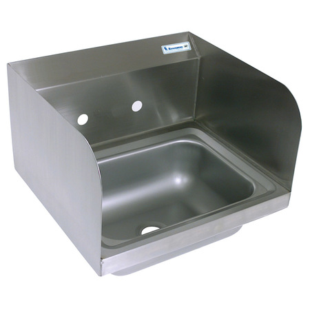 BK RESOURCES Hand Sink Stainless Steel With Side Splashes, 2 Holes 14Óx10Óx5Ó BKHS-W-1410-SS